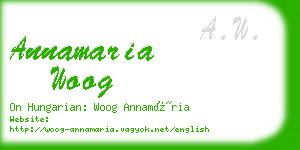 annamaria woog business card